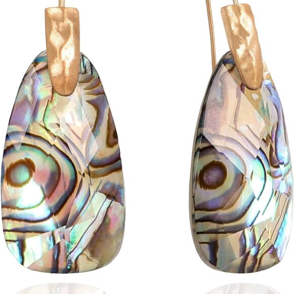 Teardrop Earrings for Women – 14k Gold Plated – Made in KOREA - Made of Resin wi - Picture 1 of 7
